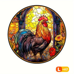 Rooster Wooden Jigsaw Puzzle High Difficulty Concentration Training