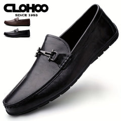 Men's Metallic Moccasin Loafers, Comfy Slip-On Shoes