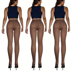 3 Pack Opaque Slim Pantyhose High Waist Footed Women's Stockings