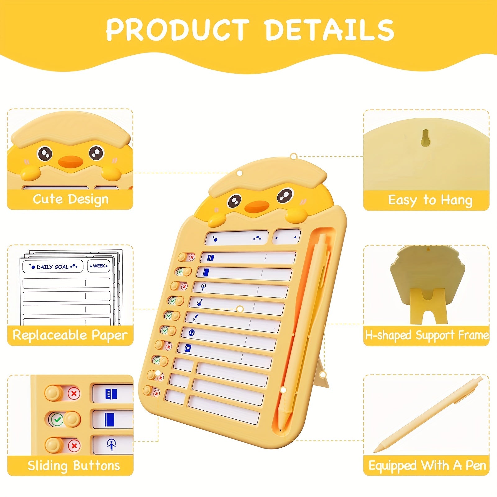 Detachable Chores Checklist Board - DIY Message Board