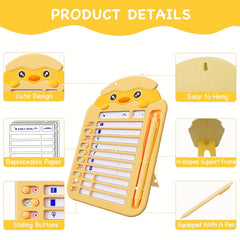 Detachable Chores Checklist Board - DIY Message Board