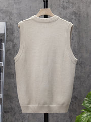 Men's V Neck Stripe Knit Vest