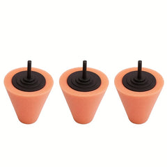 3pcs Car Hub Wheel Polishing Sponge Dead Angle Grinding Head