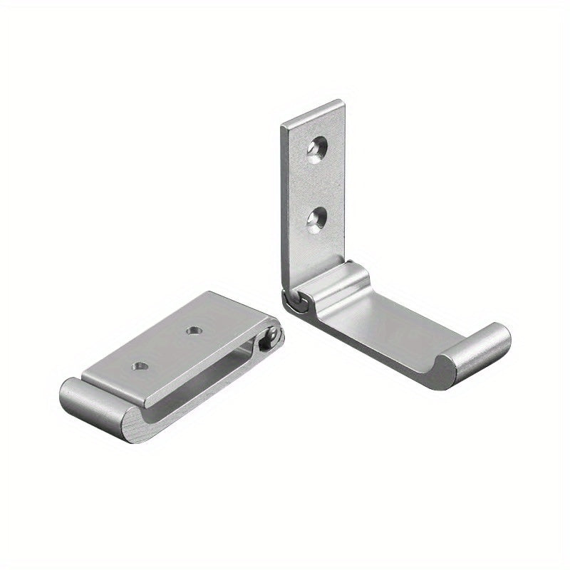 2pcs Alum. Alloy Folding Coat Hooks 33lbs Load