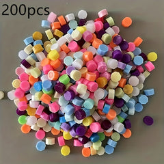 200pcs Wax Beads Seal Stamp Beads Multicolor DIY Seal