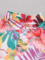 2pcs Baby Boys Cotton Flower Graphic Short Sleeve Casual Tees & Pants