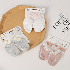Princess Socks & Headband Set for Baby Girls 0-12 Months