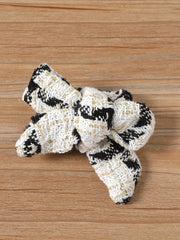 Baby Girl Plaid Flying Sleeves Bow Tie Casual Pleated Skirt Dress