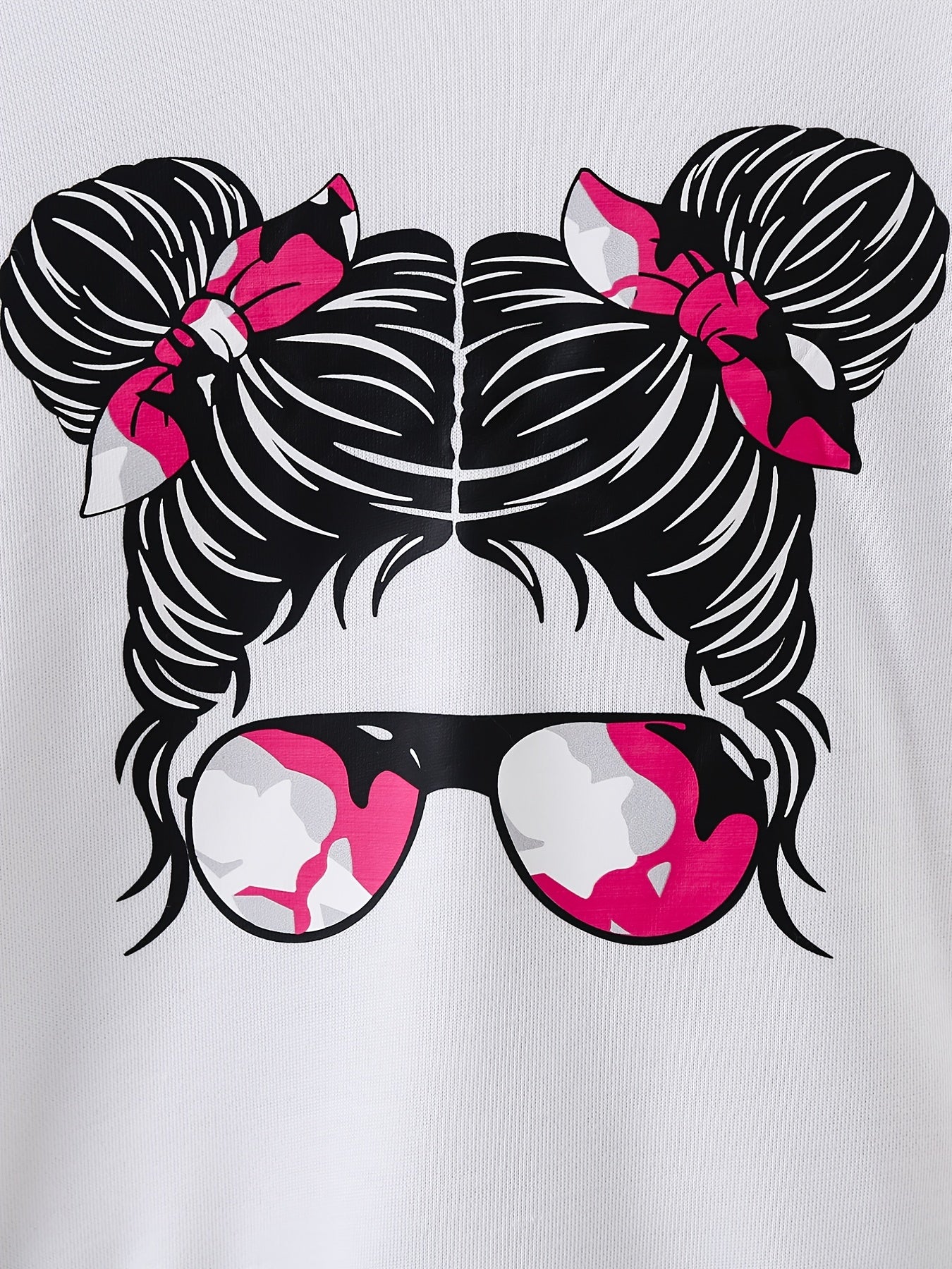 Girls' Camo Portrait Graphic Hooded Sweatshirt