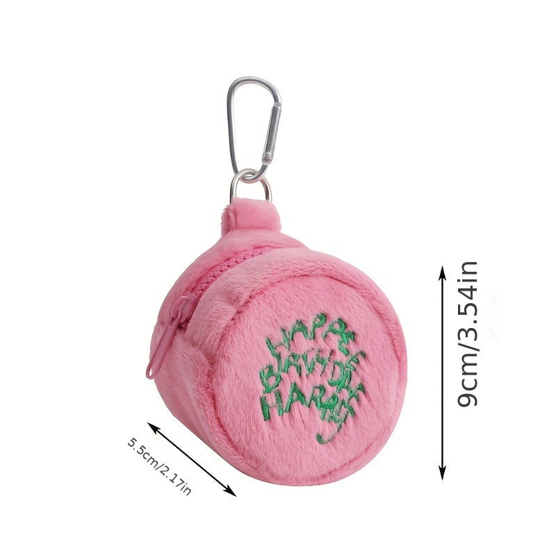 Mini Plush Makeup Bag Headphone Organizer Coin Purse Hanging Bag