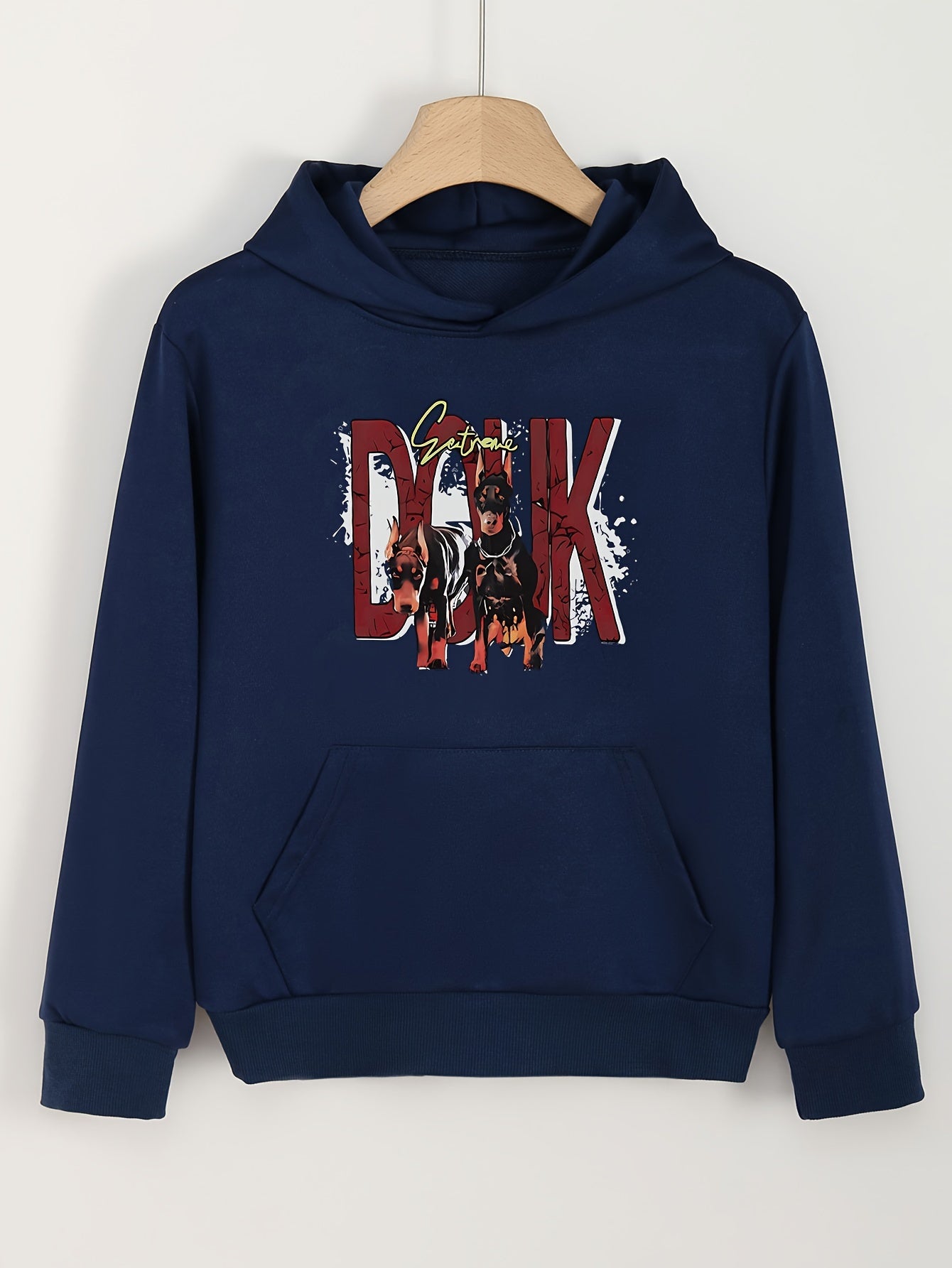 Girls' Dog Graphic Hoodie Pullover for Spring Fall Sports Gift