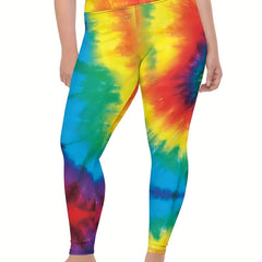 Tie Dye Wide Waist High Stretch Leggings