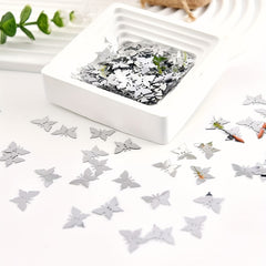 15g Sparkling Silvery Butterfly Confetti for Magical Celebration