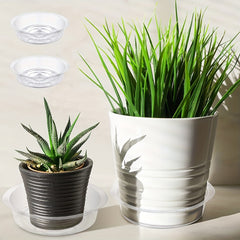 5pcs Plant Saucer Drip Trays Clear Water Plate Dish Indoor Outdoor Garden