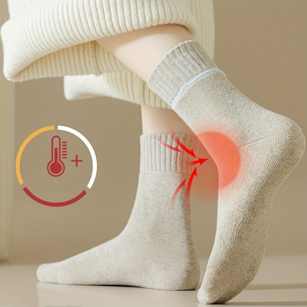 Comfy Warm Mid Tube Socks For Winter Women's Stockings & Hosiery