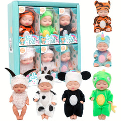 6pcs Fairy Princess Doll Set with Pajamas 10 Animal Teen Doll
