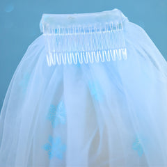 Yarn Wedding Veil Castle Print Sequin Headpiece Bridal Hair Accessories