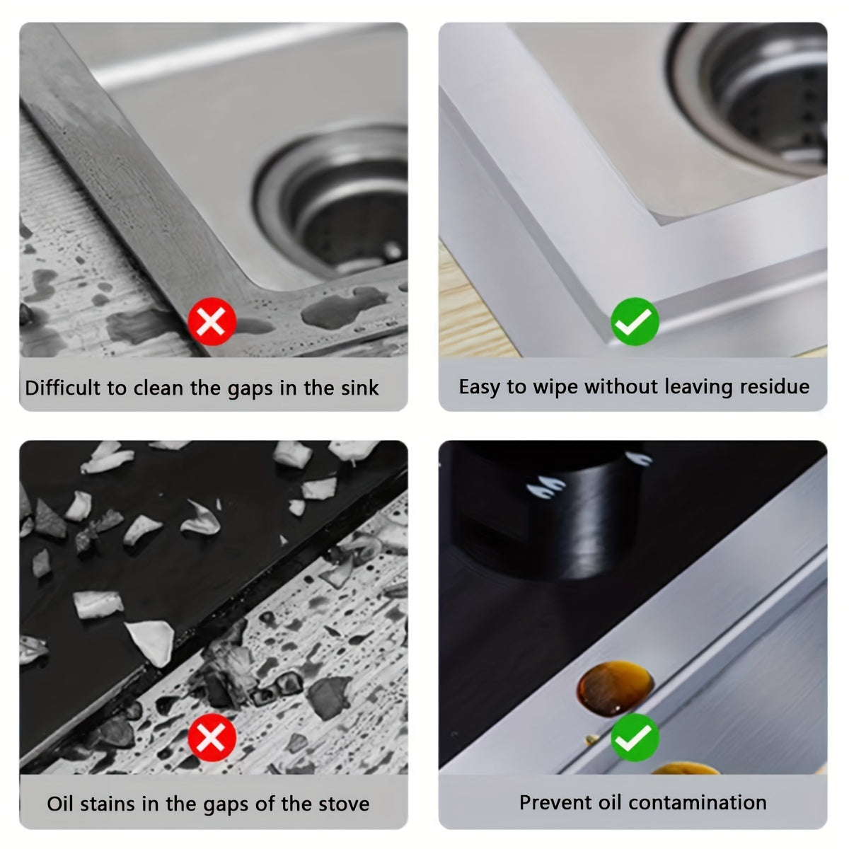 Aluminum Foil Tape Stove Sink Waterproof Sticker 3.9x1.18in