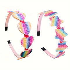 2pcs Glitter Headbands and Sweet Headwear for Girls