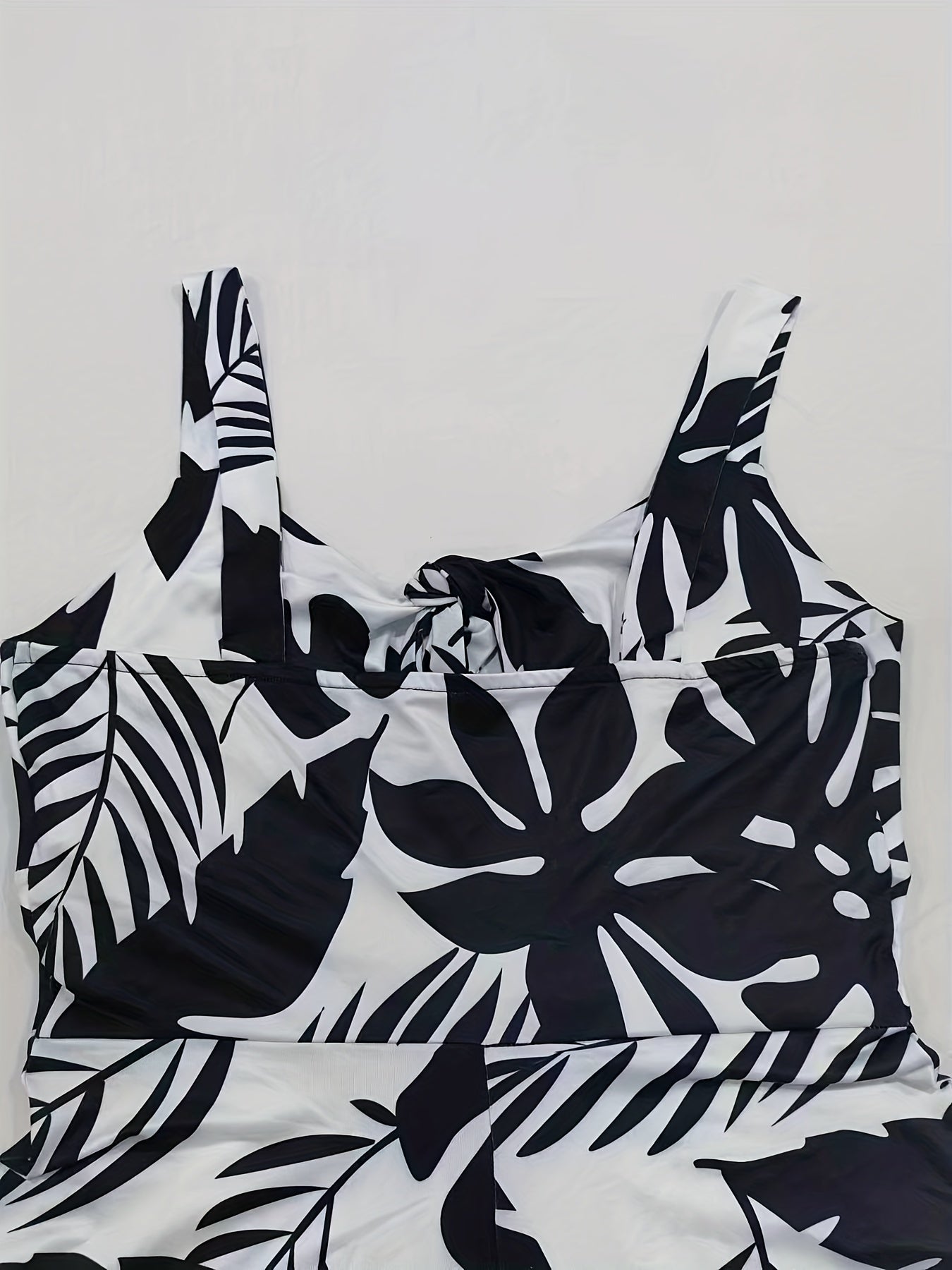 Leaf Print V Neck Cut Out Romper Jumpsuit