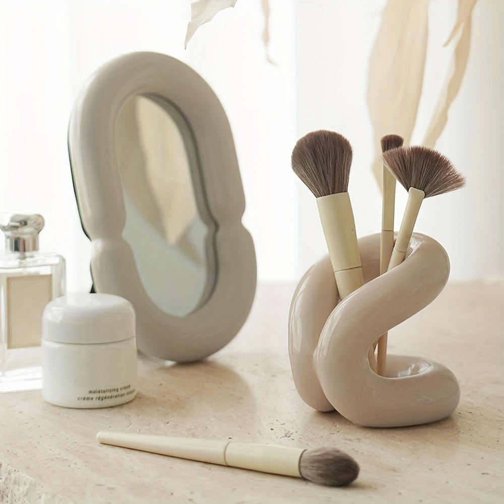 Ceramic Makeup Brush Holder Toothbrush Stand