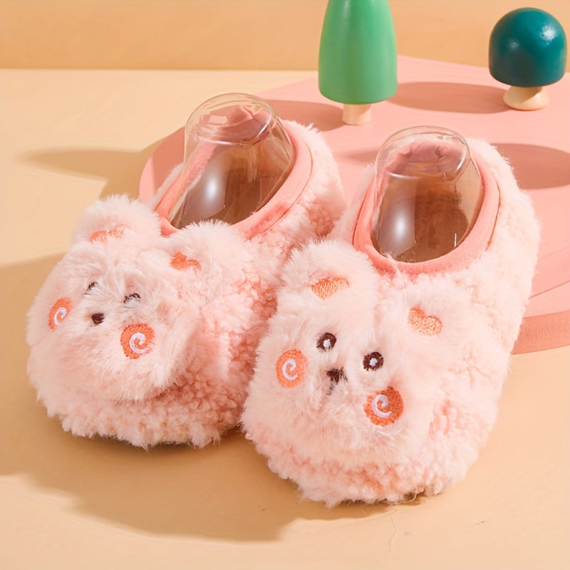 Furry House Shoes Baby Girls Non Slip Soft Bottom Walking Shoes