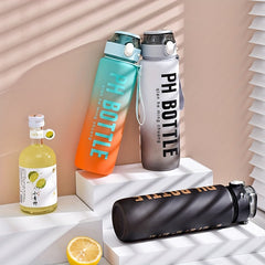 1000ml Gradient Plastic Water Kettle Leakproof Sports Water Bottle