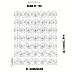 7pcs Tile Printed Waterproof Stair Sticker Moisture-proof Wallpaper