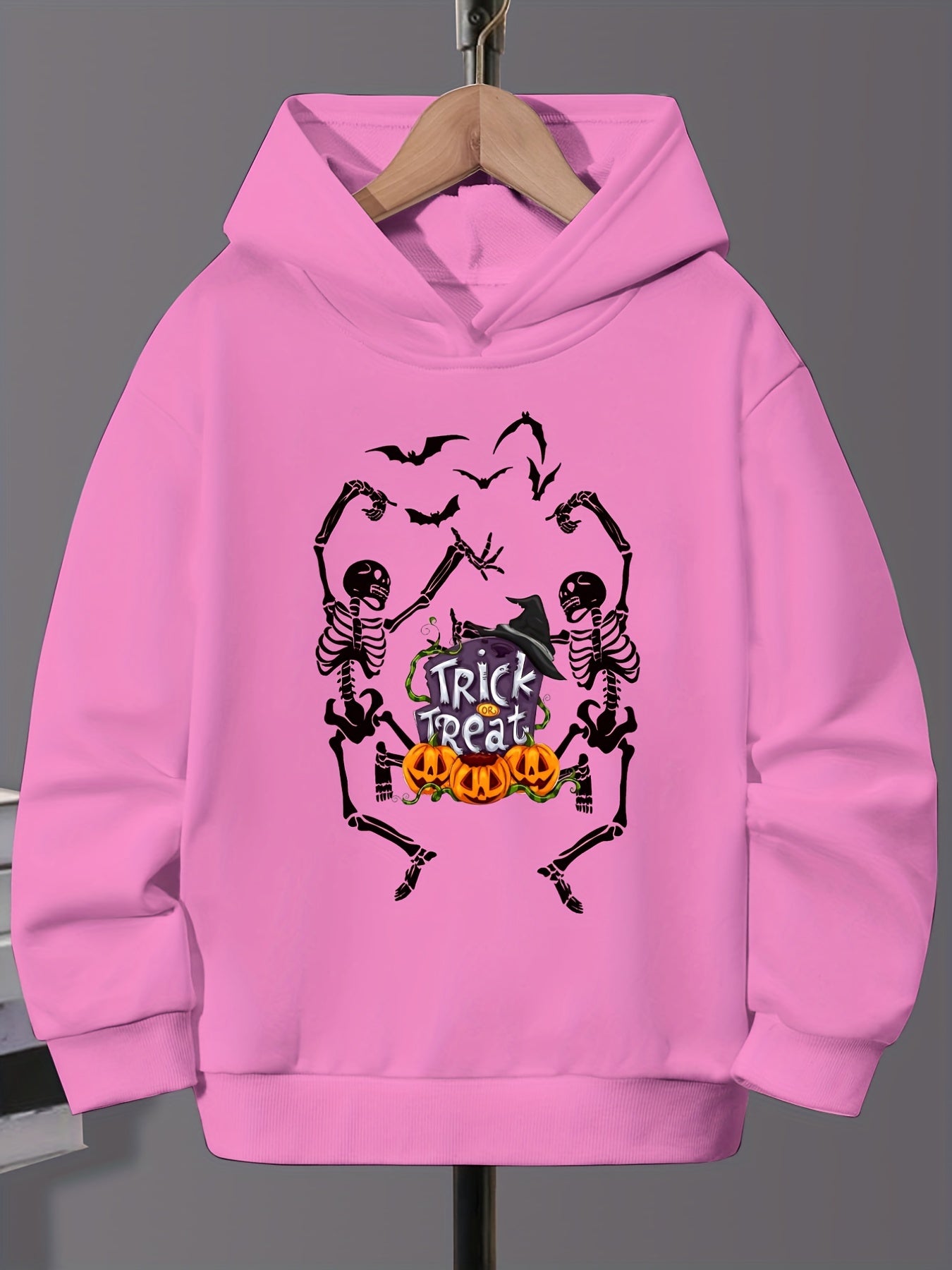 Girls Dancing Skeletons Halloween Hoodie Casual Sweatshirt