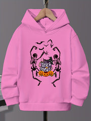Girls Dancing Skeletons Halloween Hoodie Casual Sweatshirt