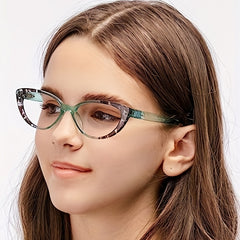 Cat Eye Reading Glasses Women Light Blocking Spring Hinge Anti Glare UV
