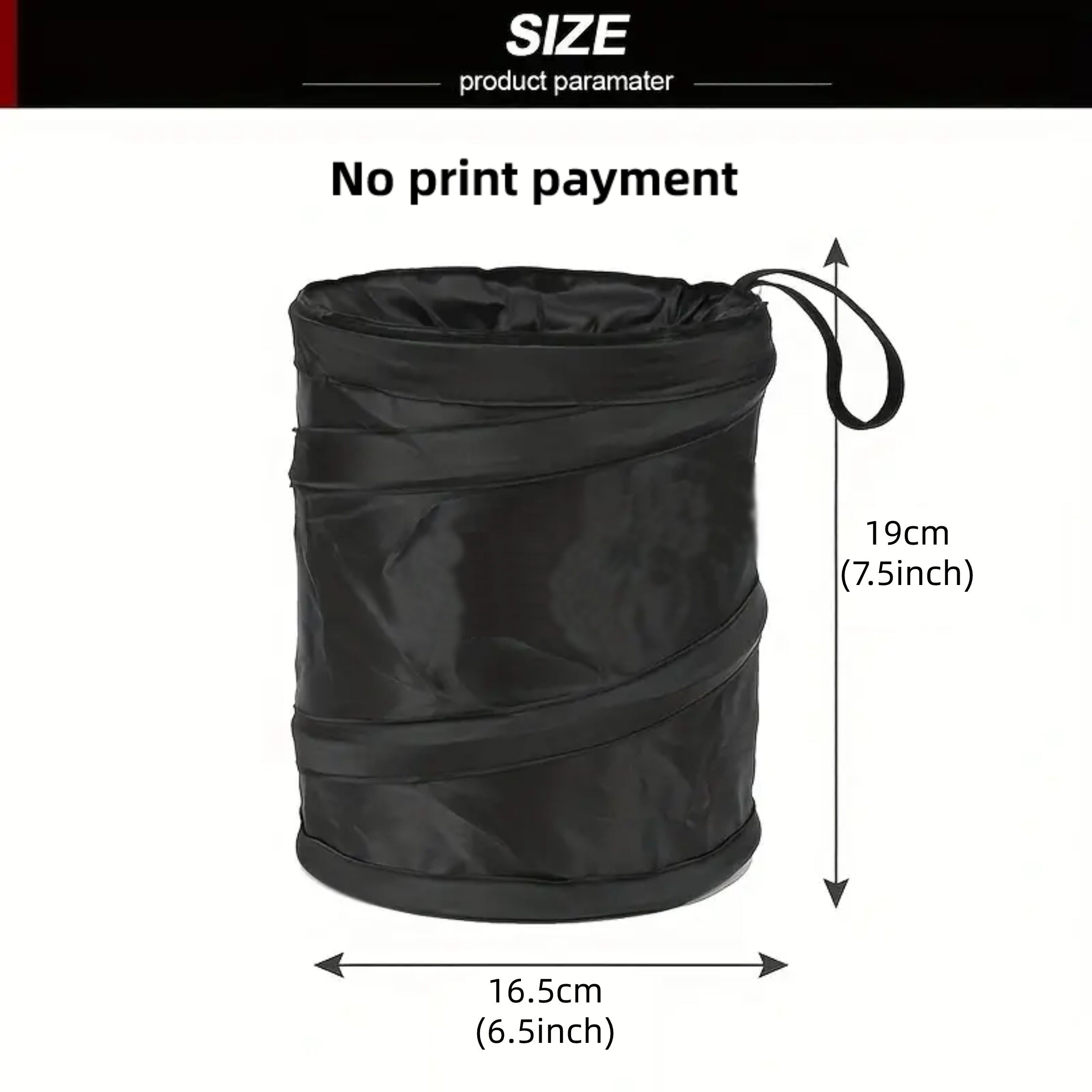 Foldable Car Garbage Bin Universal Car Seat Back Hanging