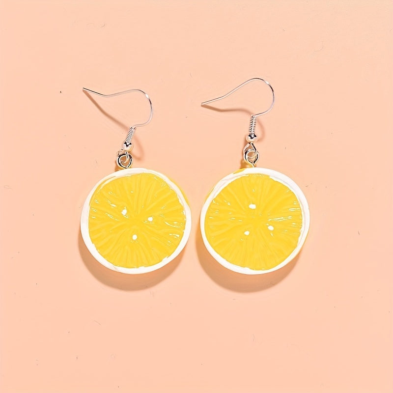12 Pairs Funny Fruit Cake Dangle Drop Earrings For Girls