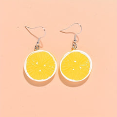 12 Pairs Funny Fruit Cake Dangle Drop Earrings For Girls