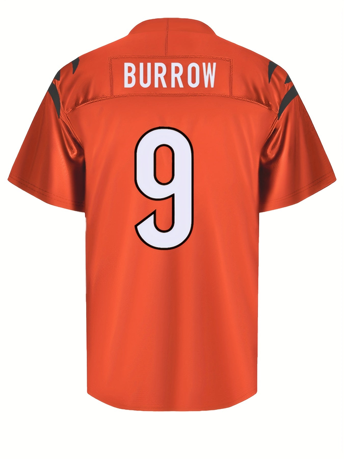 Men's 9 Orange Football Jersey V neck Short Sleeve Uniform