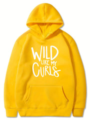 Girls Wild Like My Curls Hooded Sweatshirt Top Youth Girls' Long Sleeve Hoodie