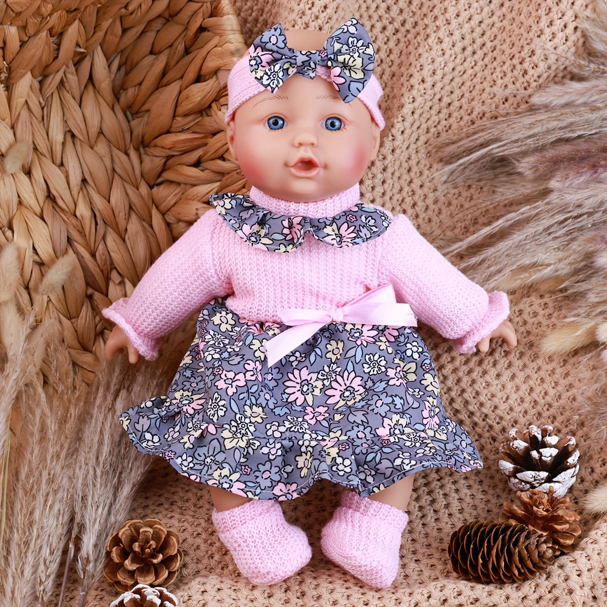 13" Reborn Baby Doll Lifelike with Outfit Sets and Accessories