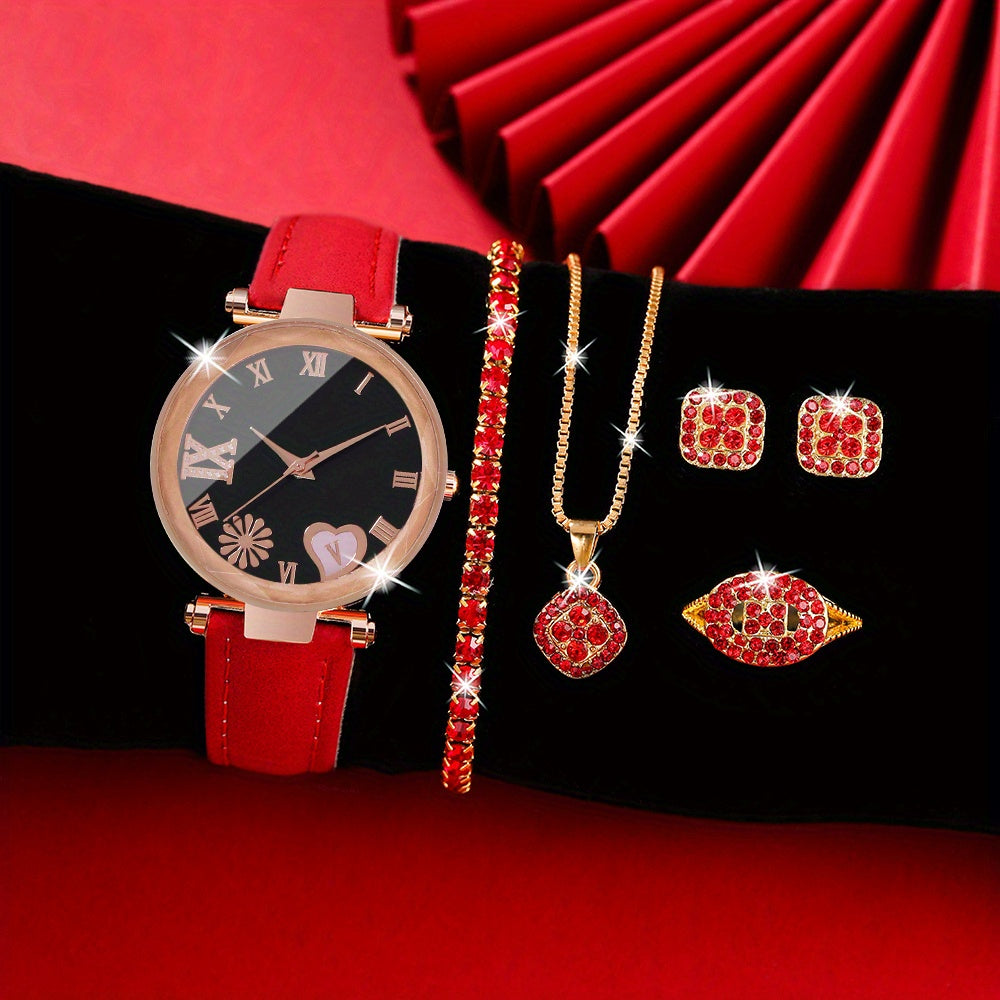 6pcs Unisex Quartz Watches for Daily Wear