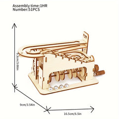 Marble Run 3D Wooden Puzzle Kit Adults Teens DIY Model Building