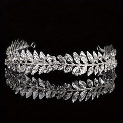 Bridal Leaf Headband Rhinestone Hair Band Wedding Accessories