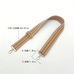 Vintage Geometric Pattern Strap wide Bag Strap Adjustable