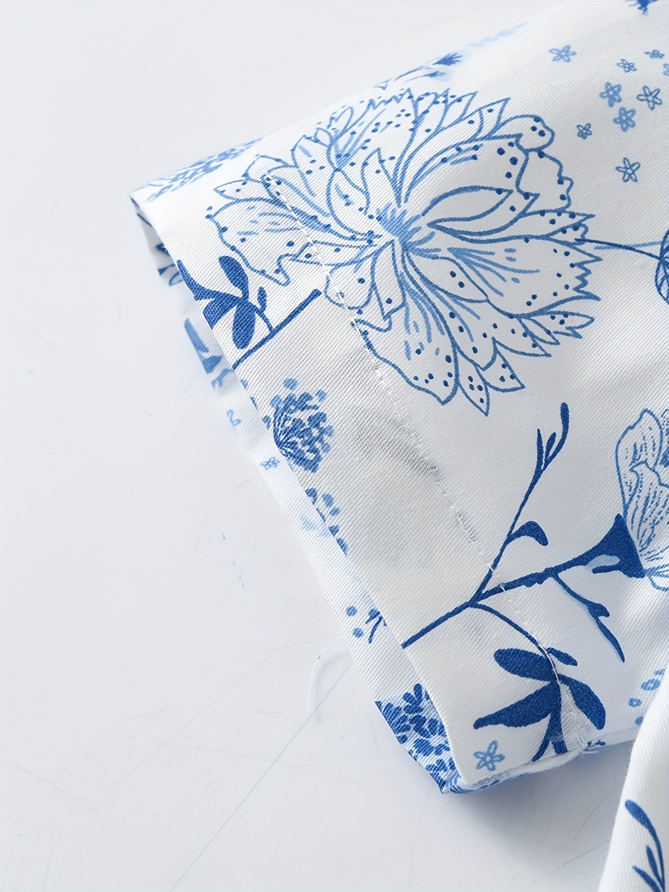 Boys Flower & Leaf Print Short Sleeves Shirt for Spring & Summer