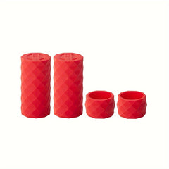 4pcs Bicycle Handlebar Cover Silicone w/ Fixing Ring Sleeves Scratch Proof
