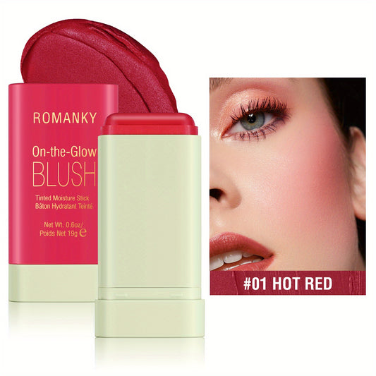 Blush Blending Stick Moisturizing Lip Balm Red Pink Orange Face Lip And Eye Tint