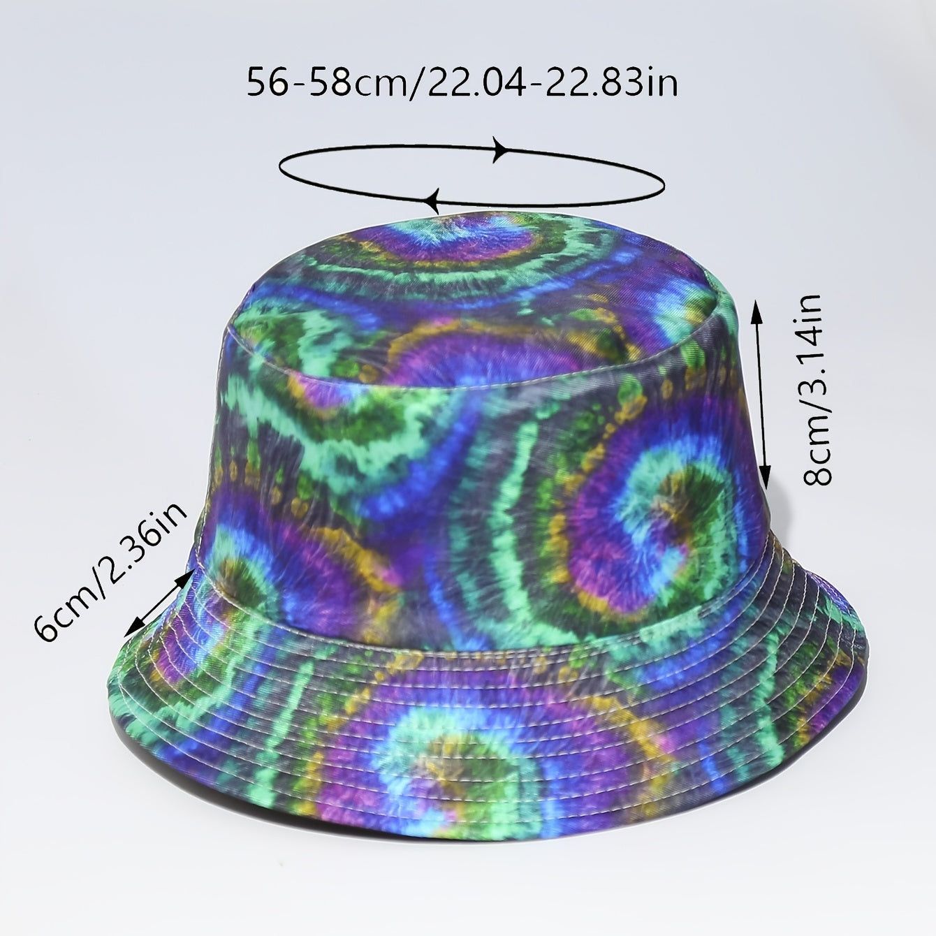 Abstract Art Printed Bucket Hat Vintage Boho Basin Hat