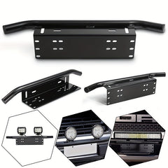 Universal Off Road Plate Light Frame With Auxiliary Lamp And Fog Light