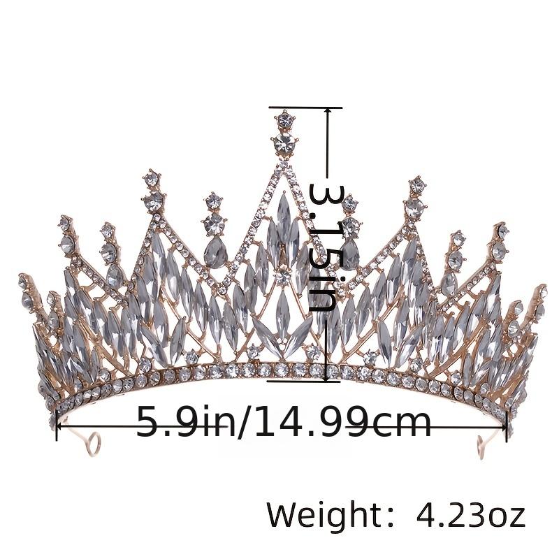 Golden Crown Headband Wedding Bride Princess Queen Hair Tiara