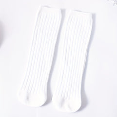 2 Pairs Preppy Style Knit Crew Socks Soft & Comfortable Girls Accessories