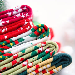 Christmas Print Socks Women's Mid Tube Stockings