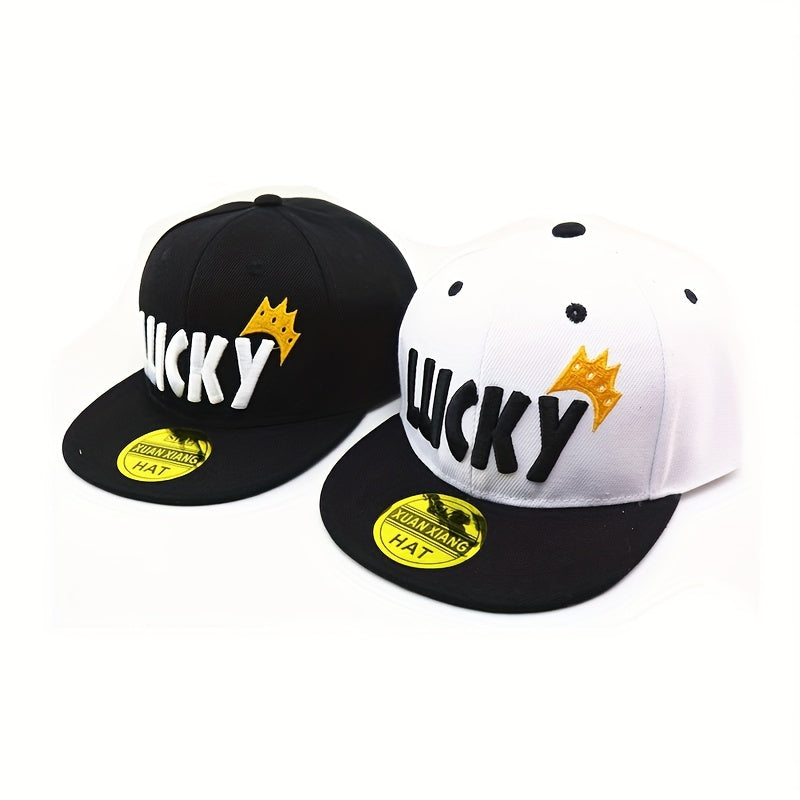 Kids Letter Baseball Cap Hip Hop Dance Flat Eaves Cap Summer Sunshade Sun Hat